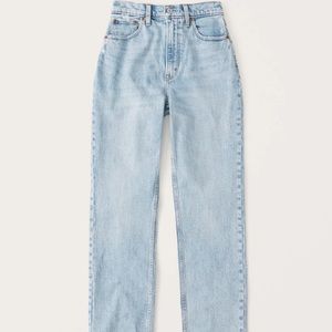 Abercrombie the high 90’s straight ultra high rise curve love jeans